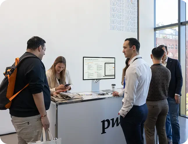 Impact attendee registration desk