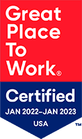 Great Place To Work Certified Badge 2022-2023 USA