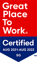 Great Place To Work Certified Badge 2021-2021 Singapore