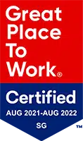 Great Place To Work Certified Badge 2021-2021 Singapore