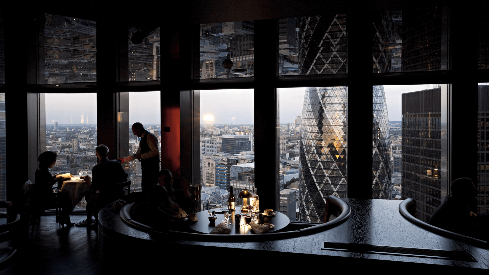 view from the dining room of City Social London
